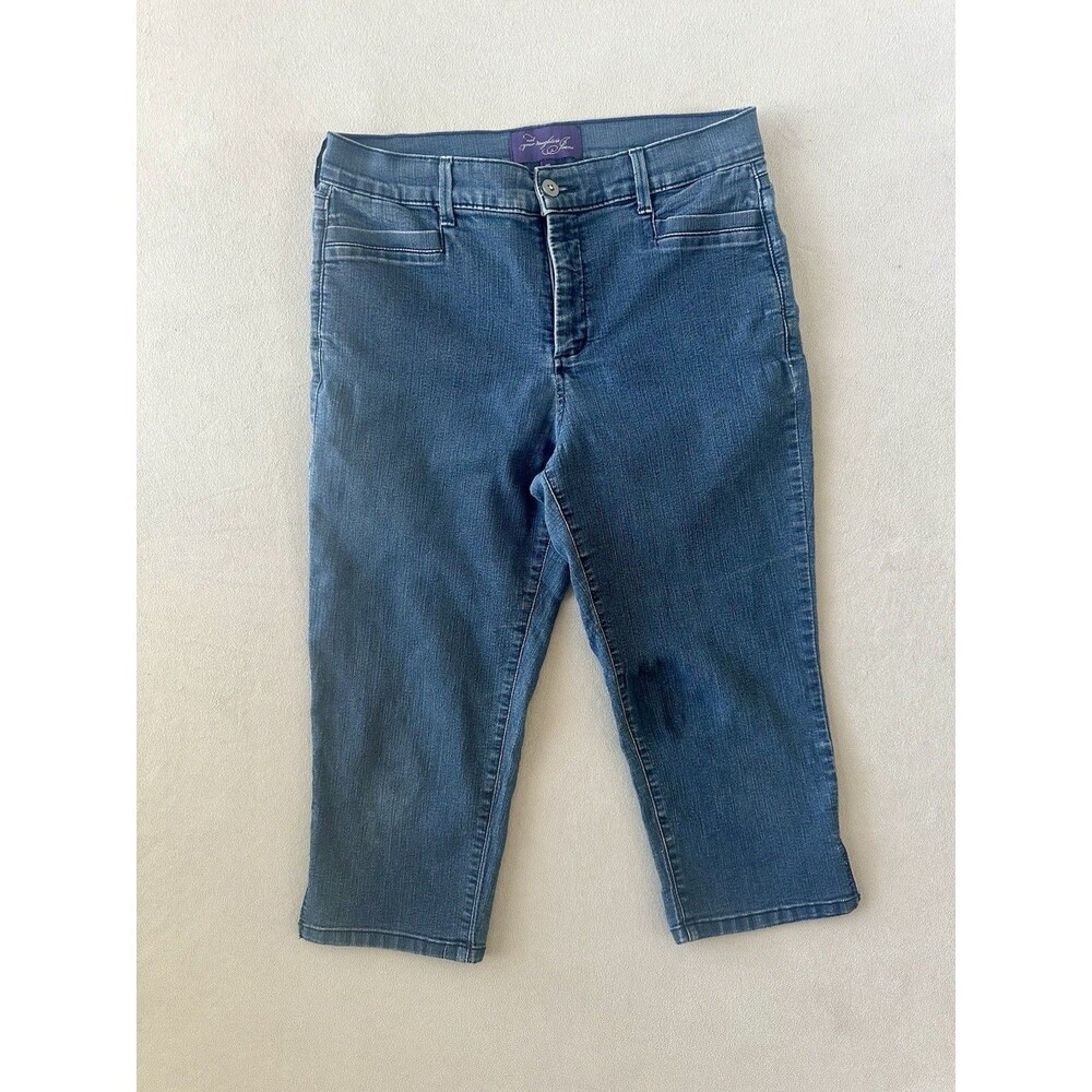 NYDJ Not Your Daughter’s Jeans Womens Size 12 Crop Denim Lift Tuck Capri USA